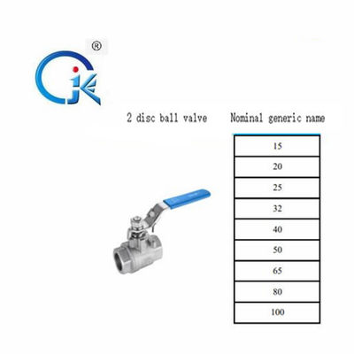 आंतरिक थ्रेड हैंडल बॉल वाल्व स्टेनलेस स्टील वॉटर वाल्व 1000PSI
