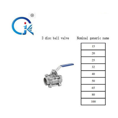 आंतरिक थ्रेड हैंडल बॉल वाल्व स्टेनलेस स्टील वॉटर वाल्व 1000PSI