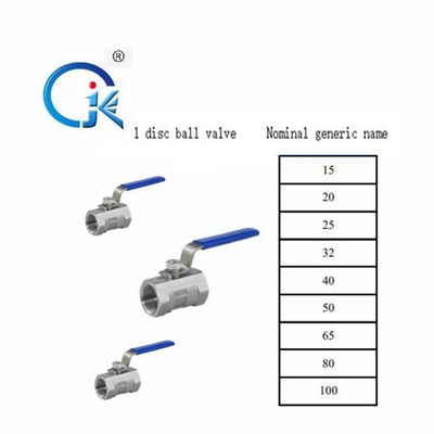 आंतरिक थ्रेड हैंडल बॉल वाल्व स्टेनलेस स्टील वॉटर वाल्व 1000PSI