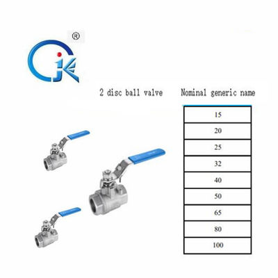 आंतरिक थ्रेड हैंडल बॉल वाल्व स्टेनलेस स्टील वॉटर वाल्व 1000PSI