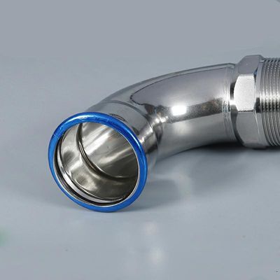 जाली आईनॉक्स प्रेस फिटिंग DN20 D25 D32 D40 D50 SS 90 डिग्री कोहनी